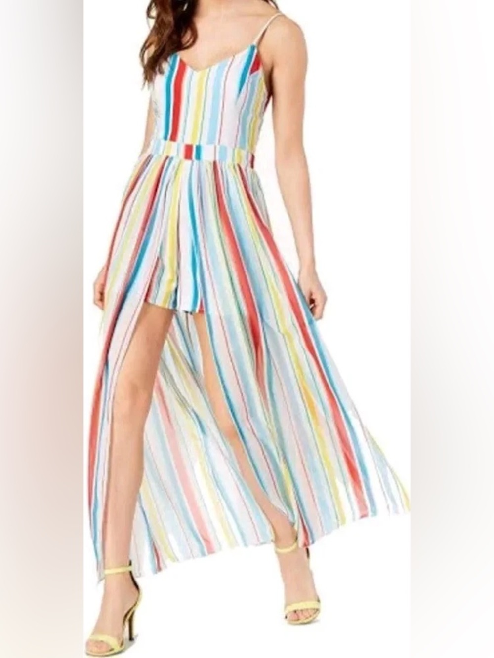 Striped Multi-Color Maxi Romper